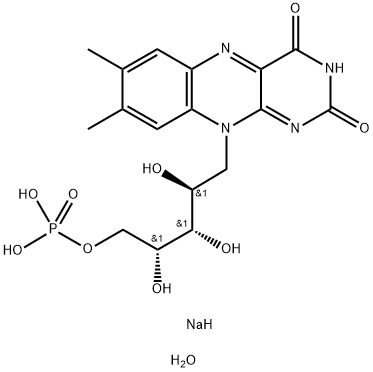 リボフラビンリン酸ナトリウム·ニ水和物 化学構造式