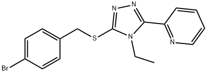 4-bromobenzyl 4-ethyl-5-(2-pyridinyl)-4H-1,2,4-triazol-3-yl sulfide Structure