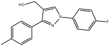 (1-(4-FLUOROPHENYL)-3-P-TOLYL-1H-PYRAZOL-4-YL)METHANOL 化学構造式