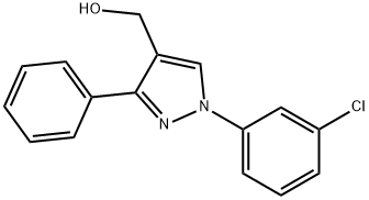 (1-(3-CHLOROPHENYL)-3-PHENYL-1H-PYRAZOL-4-YL)METHANOL,618441-66-0,结构式