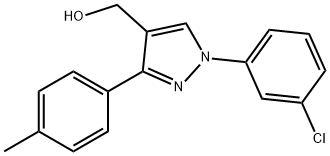 (1-(3-CHLOROPHENYL)-3-P-TOLYL-1H-PYRAZOL-4-YL)METHANOL Struktur