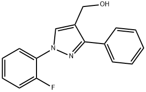 (1-(2-fluorophenyl)-3-phenyl-1H-pyrazol-4-yl)methanol Structure