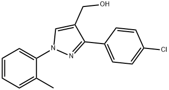 (3-(4-CHLOROPHENYL)-1-O-TOLYL-1H-PYRAZOL-4-YL)METHANOL,618441-82-0,结构式