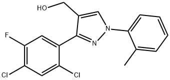 (3-(2,4-DICHLORO-5-FLUOROPHENYL)-1-O-TOLYL-1H-PYRAZOL-4-YL)METHANOL,618441-85-3,结构式