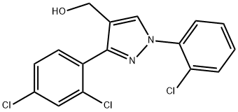 (3-(2,4-DICHLOROPHENYL)-1-(2-CHLOROPHENYL)-1H-PYRAZOL-4-YL)METHANOL Structure