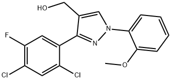 (3-(2,4-DICHLORO-5-FLUOROPHENYL)-1-(2-METHOXYPHENYL)-1H-PYRAZOL-4-YL)METHANOL,618441-97-7,结构式