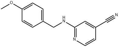 2-((4-甲氧基苄基)氨基)异烟腈, 618446-32-5, 结构式