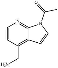 1H-Pyrrolo[2,3-b]pyridine-4-methanamine,  1-acetyl-  (9CI) Structure