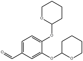 3,4-Bis[(tetrahydro-2H-pyran-2-yl)oxy]-benzaldehyde, 61854-89-5, 结构式