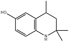 2,2,4-トリメチル-1,2,3,4-テトラヒドロ-6-キノリノール 化学構造式