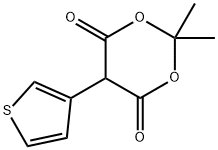 2,2-ジメチル-5-(3-チエニル)-1,3-ジオキサン-4,6-ジオン 化学構造式