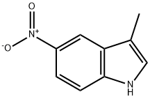 3-メチル-5-ニトロ-1H-インドール 化学構造式