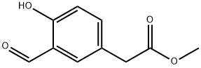 4-ヒドロキシ-3-カルボキシアルデヒド酢酸メチルエステル 化学構造式