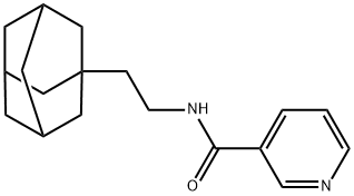 N-[2-(1-adamantyl)ethyl]pyridine-3-carboxamide 结构式