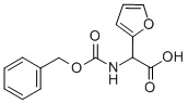 CBZ-2-AMINO-2-FURANACETIC ACID 化学構造式
