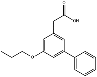 5-プロポキシ-1,1'-ビフェニル-3-酢酸 化学構造式