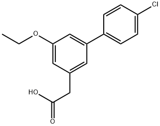 4'-クロロ-5-エトキシ-1,1'-ビフェニル-3-酢酸 化学構造式