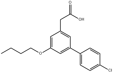 5-Butoxy-4'-chloro-3-biphenylacetic acid Structure