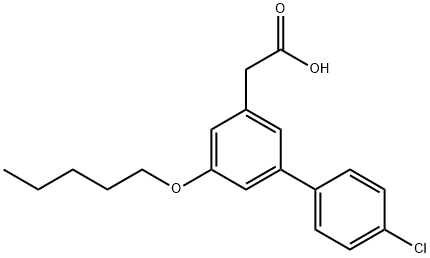4'-Chloro-5-pentoxy-3-biphenylacetic acid,61888-64-0,结构式