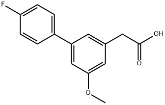 4'-Fluoro-5-methoxy-3-biphenylacetic acid Struktur