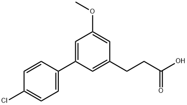 4'-Chloro-5-methoxy-3-biphenylpropionic acid Structure