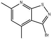 3-ブロモ-4,6-ジメチルイソチアゾロ[5,4-B]ピリジン 化学構造式