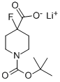 4-FLUORO-1,4-PIPERIDINEDICHARBOXYLIC ACID,1(1,1-DIMETHYLETHYL)ESTER, LITHIUM SALT Structure