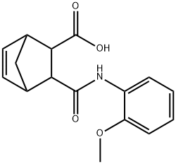 3-(2-METHOXY-PHENYLCARBAMOYL)-BICYCLO[2.2.1]HEPT-5-ENE-2-CARBOXYLIC ACID Struktur