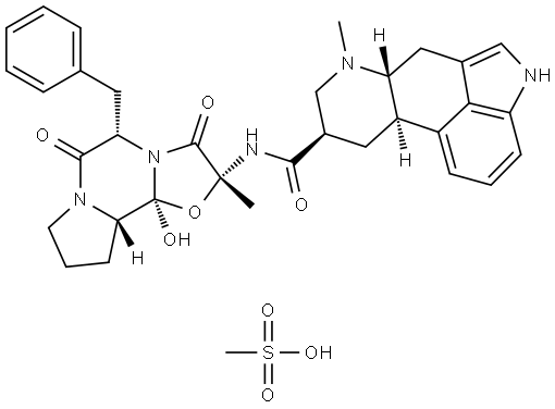 甲磺酸二氢麦角胺 结构式