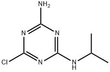 6-クロロ-N'-イソプロピル-1,3,5-トリアジン-2,4-ジアミン 化学構造式