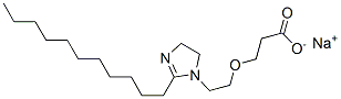 3-[2-[(4,5-ジヒドロ-2-ウンデシル-1H-イミダゾール)-1-イル]エトキシ]プロピオン酸ナトリウム 化学構造式