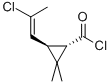 Cyclopropanecarbonyl chloride, 3-(2-chloroethenyl)-2,2-dimethyl-, [1alpha,3beta(E)]- (9CI) Structure