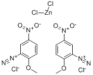 2-甲氧基-5-硝基苯重氮(T-4)四氯锌酸盐(2:1), 61919-18-4, 结构式