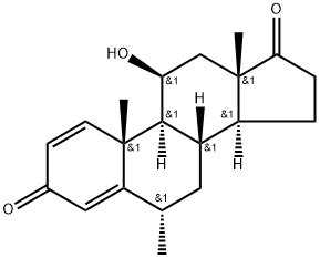 1β-Hydroxy-6α-Methyl-1,4-androstadiene-3,17-dione Structure