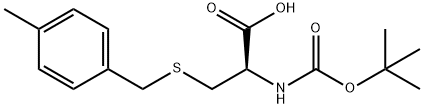 N‐BOC‐S‐(4‐メチルベンジル)‐L‐システイン 化学構造式