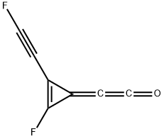 Ethenone, [2-fluoro-3-(fluoroethynyl)-2-cyclopropen-1-ylidene]- (9CI) 结构式