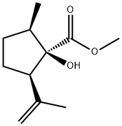 Cyclopentanecarboxylic acid, 1-hydroxy-2-methyl-5-(1-methylethenyl)-, methyl ester, (1R,2R,5R)- (9CI) 结构式