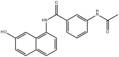 3-(アセチルアミノ)-N-(7-ヒドロキシ-1-ナフタレニル)ベンズアミド 化学構造式