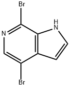 4,7-ジブロモ-1H-ピロロ[2,3-C]ピリジン 化学構造式
