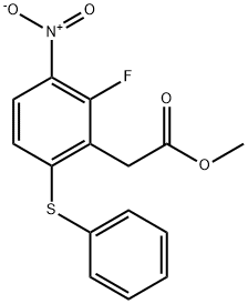 METHYL 2-(6-FLUORO-3-NITRO-2-(PHENYLTHIO)PHENYL)ACETATE|