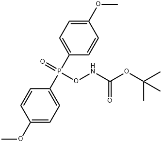 O-[BIS(4-METHOXYPHENYL)PHOSPHINYL]-N-(TERT-BUTOXYCARBONYL)HYDROXYLAMINE Struktur