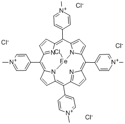 5,10,15,20-TETRAKIS-(N-METHYL-4-PYRIDYL)-PORPHYRIN-FE(III) PENTACHLORIDE 结构式