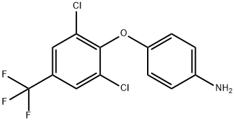 4-[2,6-二氯-4-(三氟甲基)苯氧基]苯胺, 61946-83-6, 结构式