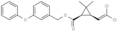 顺式苄氯菊酯,61949-76-6,结构式