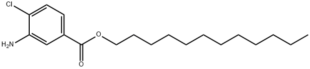 3-氨基-4-氯苯甲酸十二烷酯, 6195-20-6, 结构式