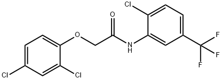 N-[2-Chloro-5-(trifluoromethyl)phenyl]-2-(2,4-dichlorophenoxy)acetamide Struktur