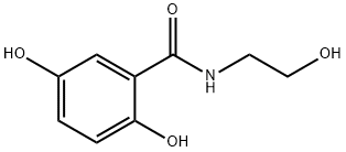 N-(2-ヒドロキシエチル)-2,5-ジヒドロキシベンズアミド 化学構造式