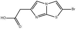 2-(2-bromoimidazo[2,1-b]thiazol-6-yl)acetic acid Struktur