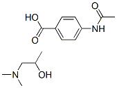 对乙酰氨基苯甲酸·1-二甲基氨基-2-丙醇复合盐, 61990-51-0, 结构式