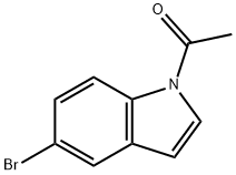 1-アセチル-5-ブロモ-1H-インドール 化学構造式